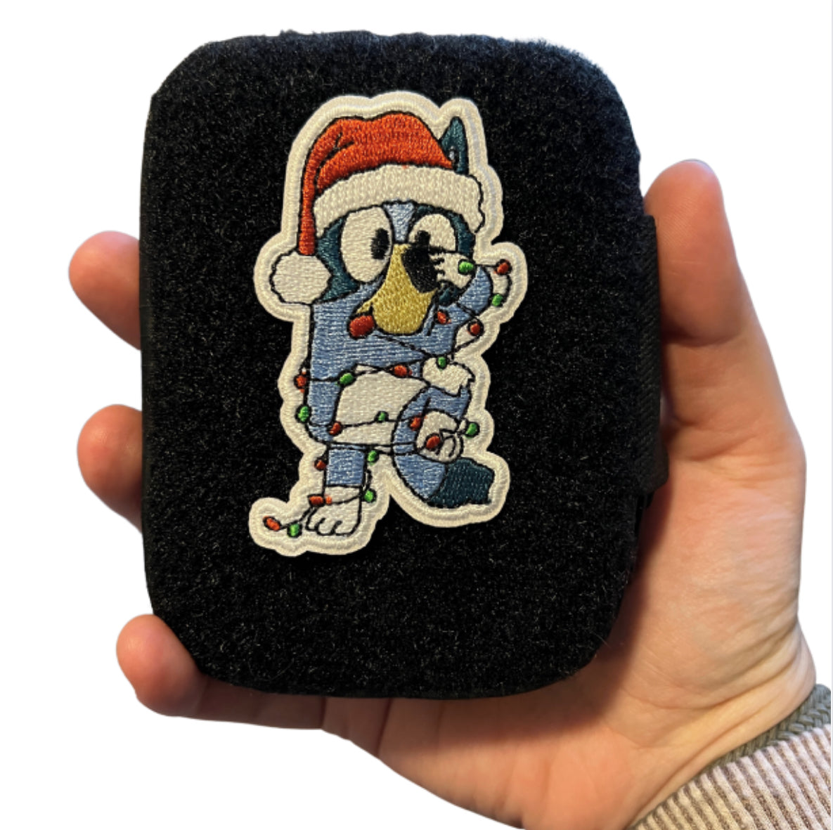 Blue Doggie Christmas Patch