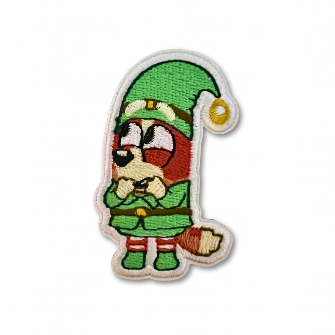 Red Doggie Christmas Patch