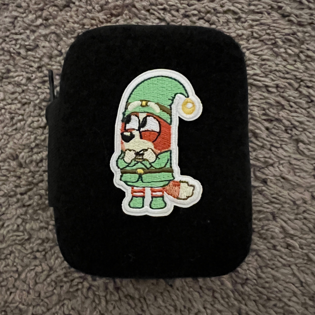 Red Doggie Christmas Patch