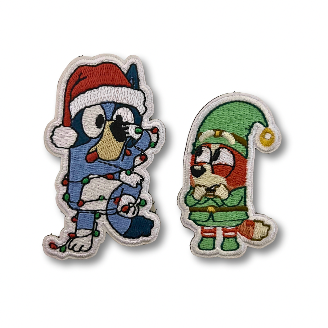 Red Doggie Christmas Patch