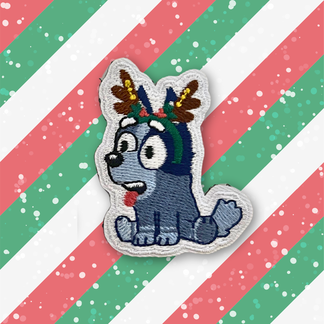 Muffin Snowman & Socks Reindeer Embroidered Patches