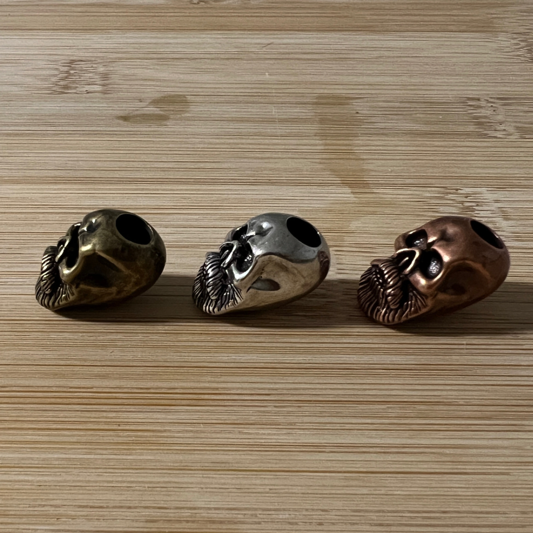 Antique Beard Man Skull Beads