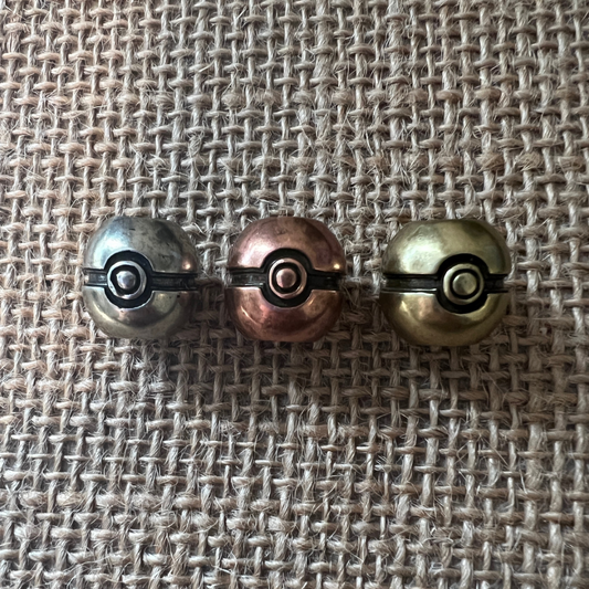 Antique PokeBall Barrel Beads, Beads for Paracord Lanyards, EDC Beads