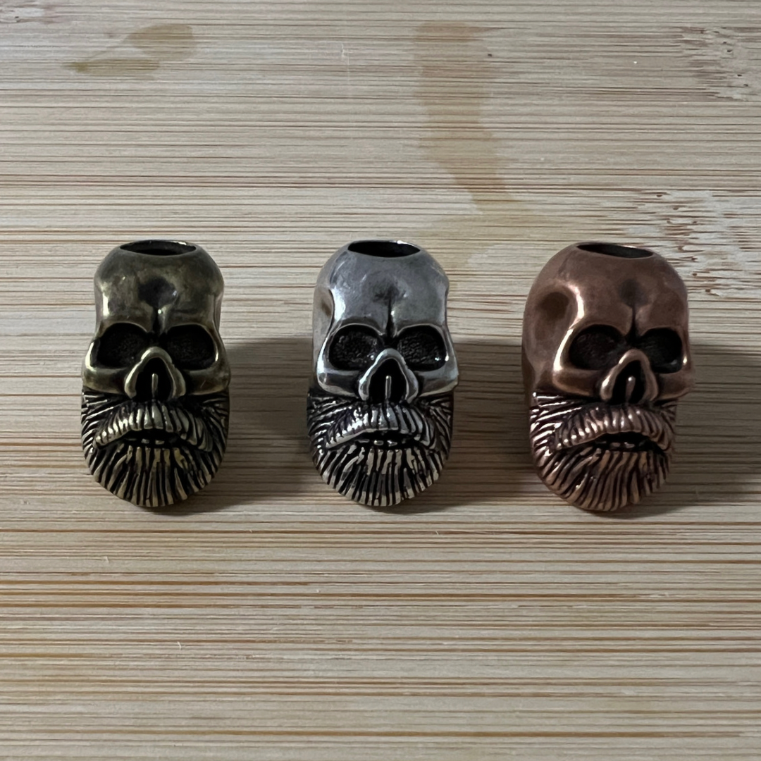 Antique Beard Man Skull Beads